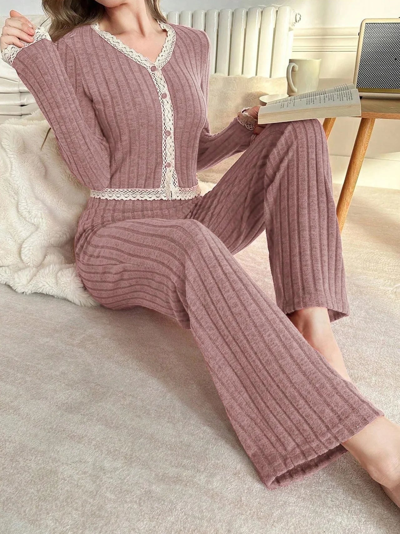 Women’s Long Sleeve Winter Pajama Set – Cozy Homewear