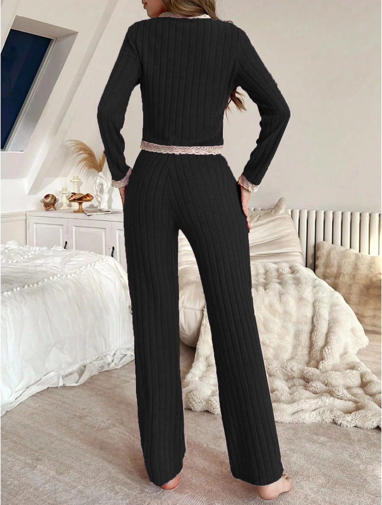 Women’s Long Sleeve Winter Pajama Set – Cozy Homewear