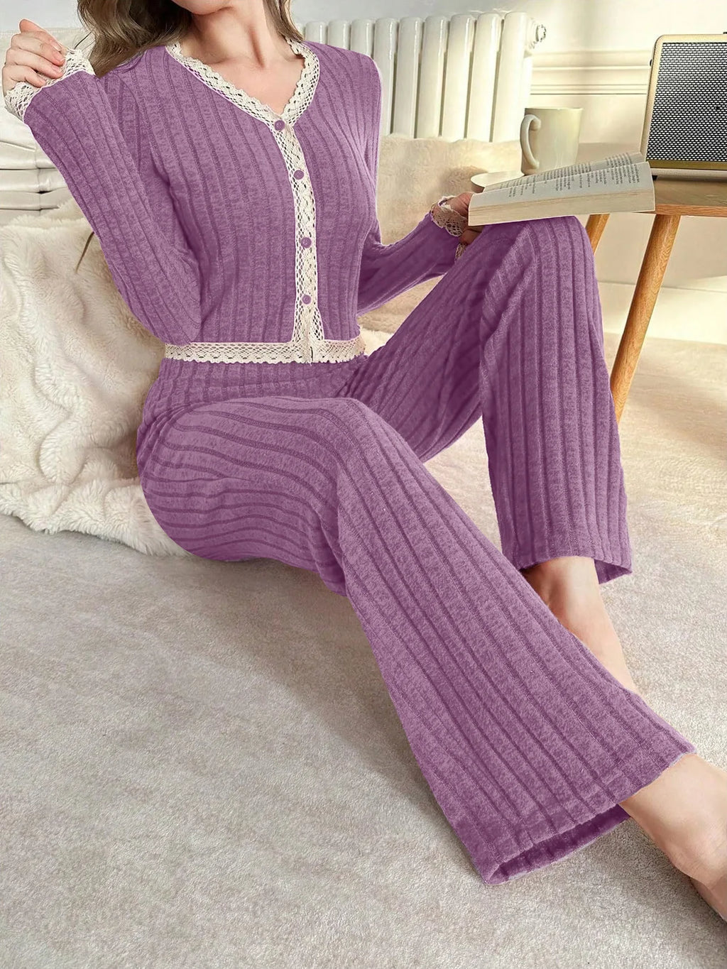 Women’s Long Sleeve Winter Pajama Set – Cozy Homewear